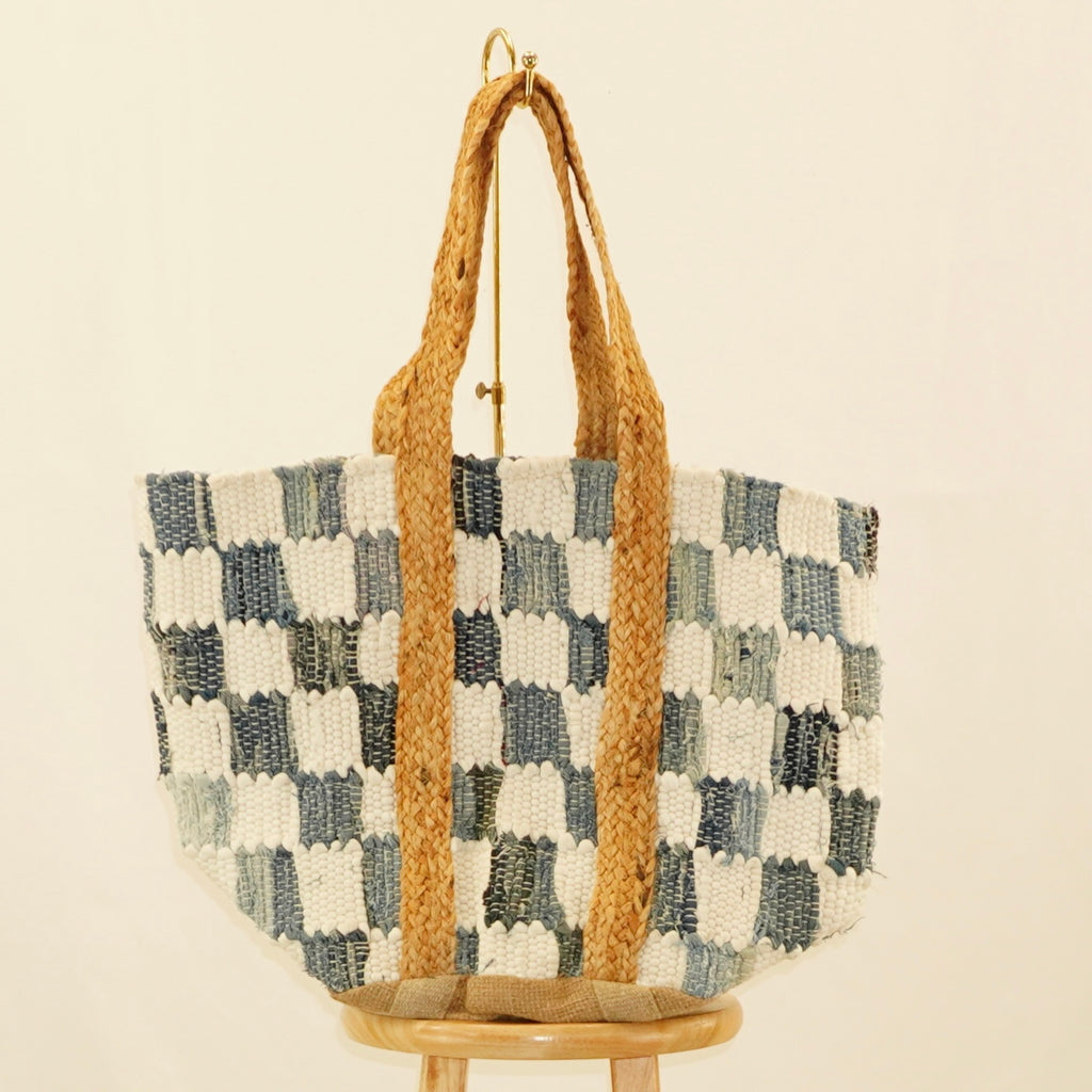 Denim Woven Tote