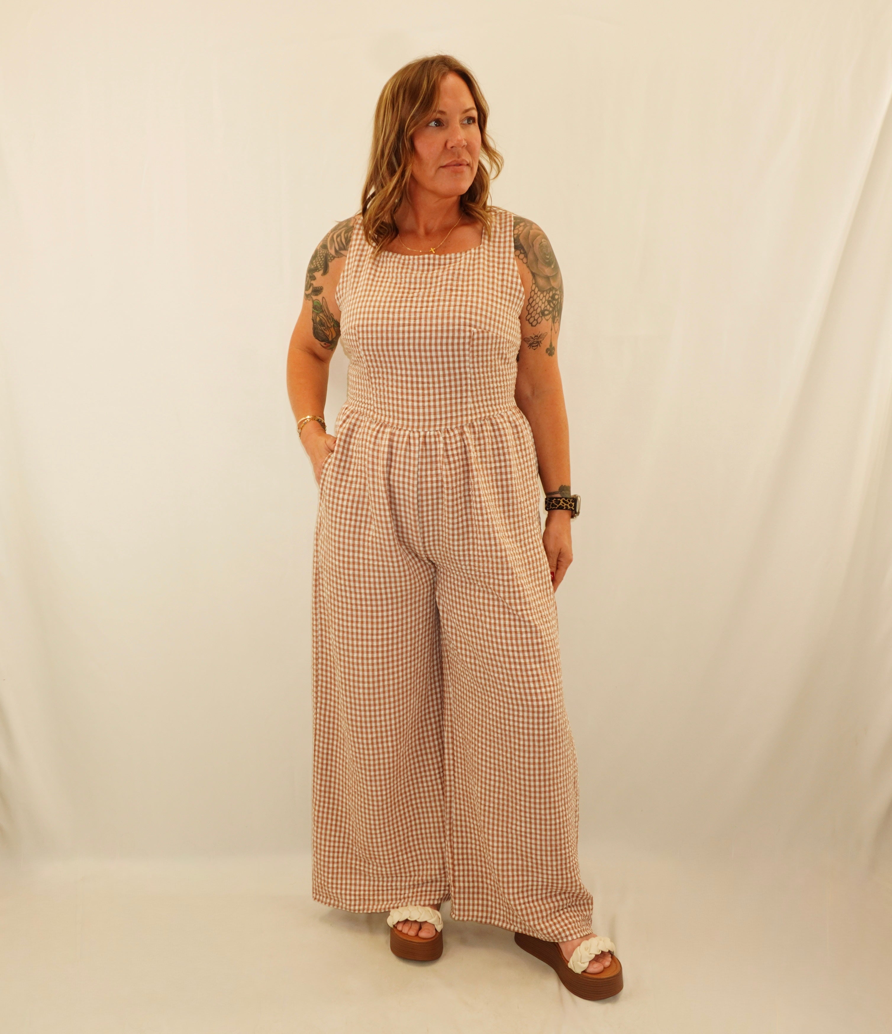 Gingham Jumpsuit