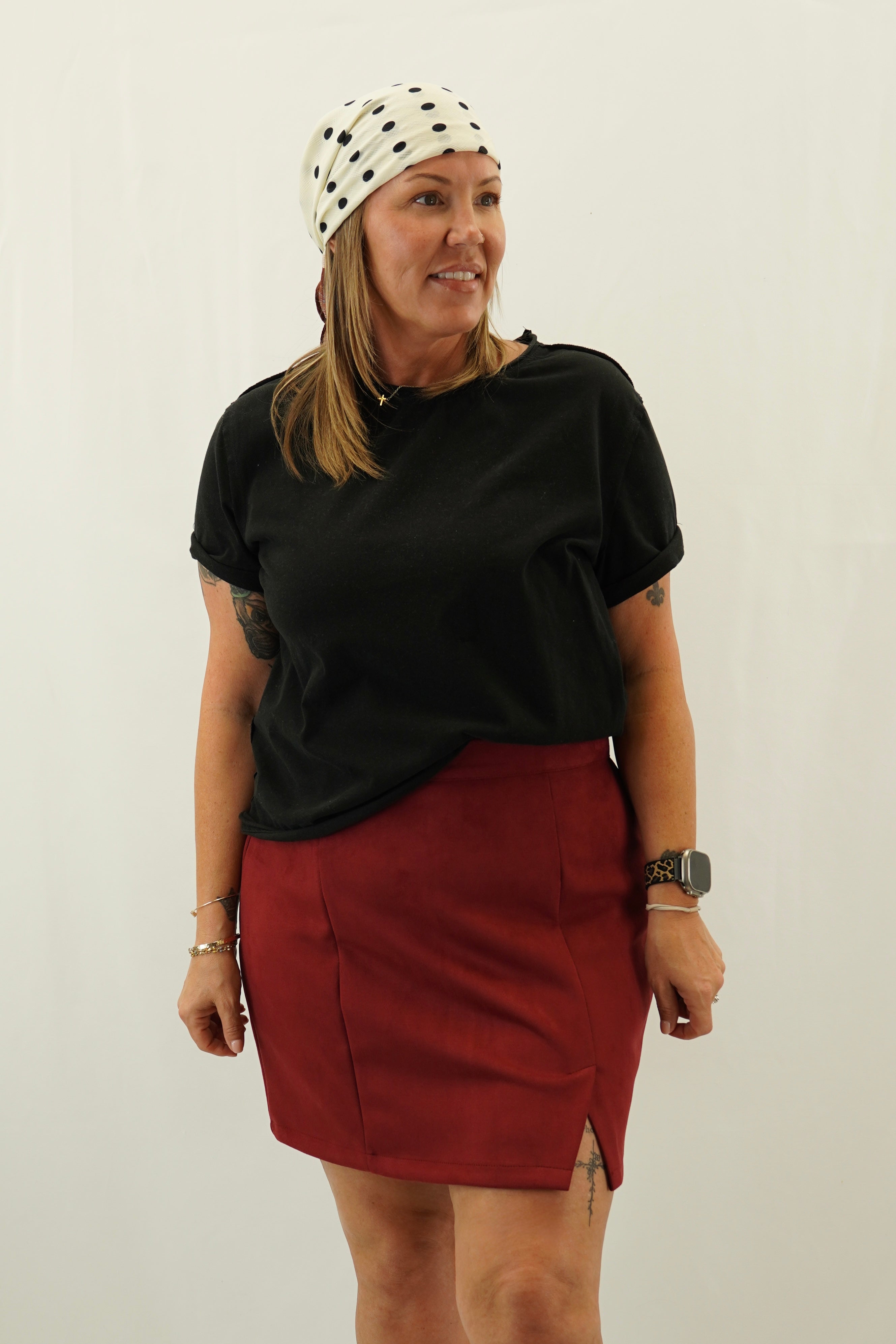 Faux Suede Skirt