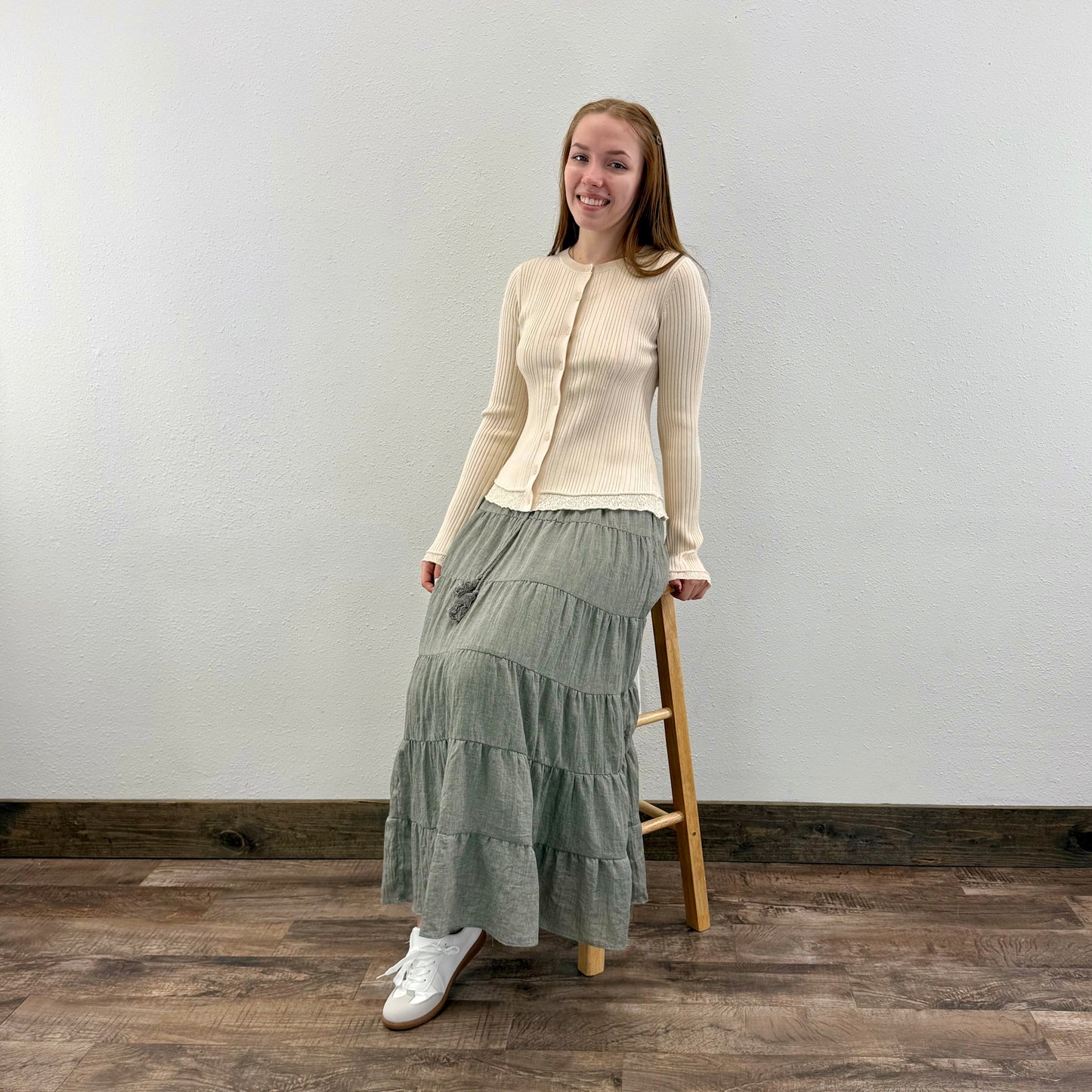 Ribbed Natural Cardigan