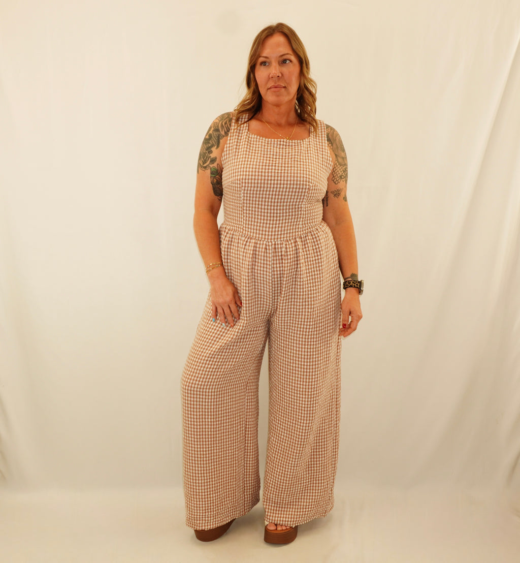 Gingham Jumpsuit