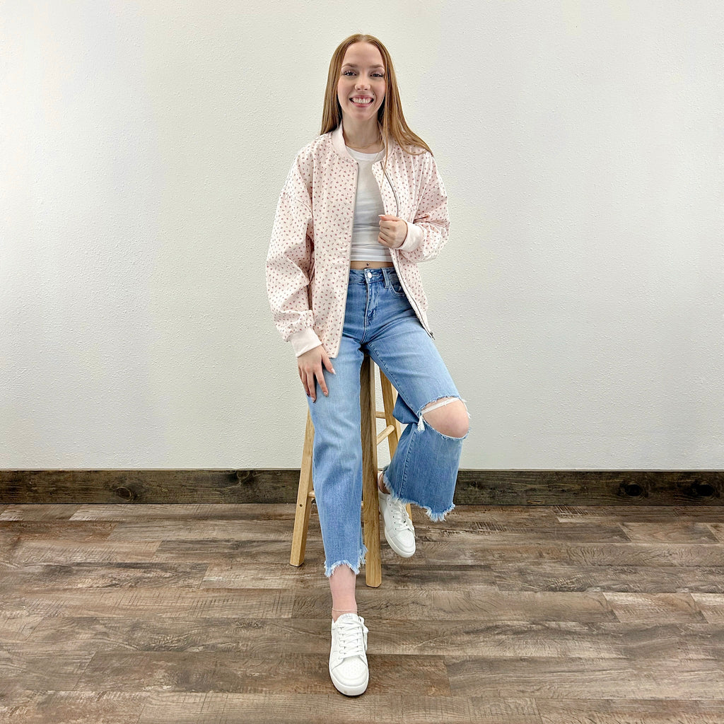 Ditsy Bomber Jacket