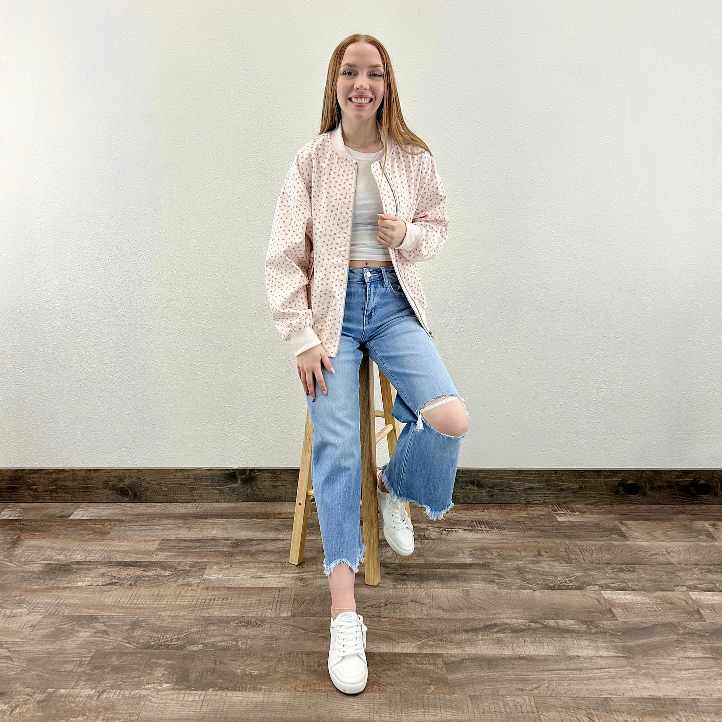 Ditsy Bomber Jacket