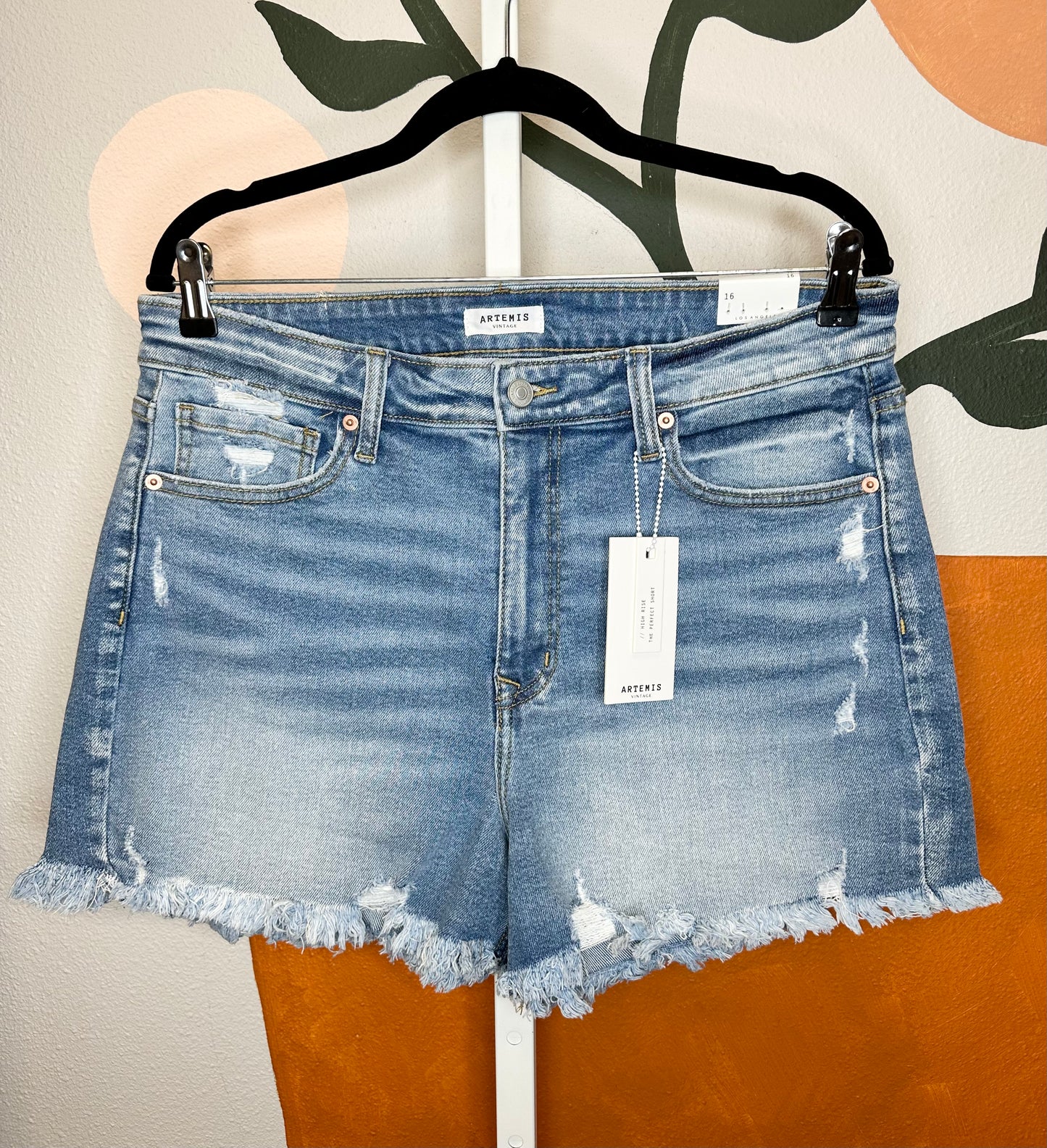 Curvy Distressed Shorts