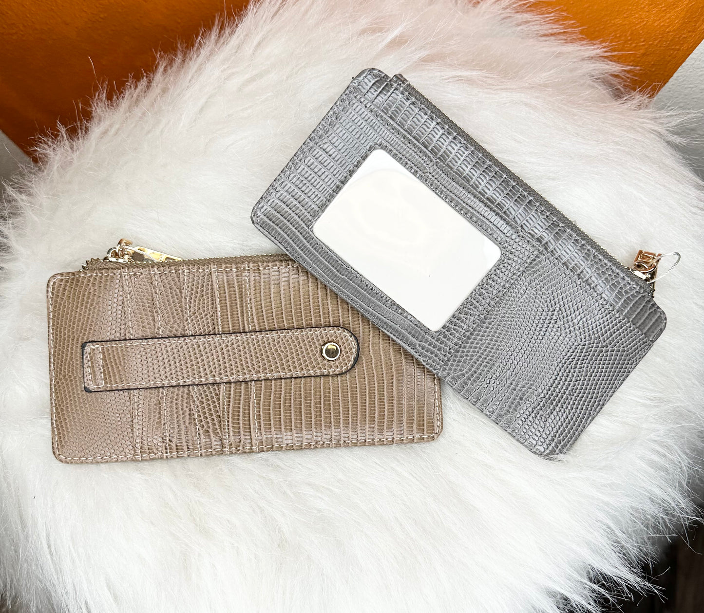 Saige Lizard Slim Wallet