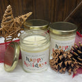 Happy Holidays Candle